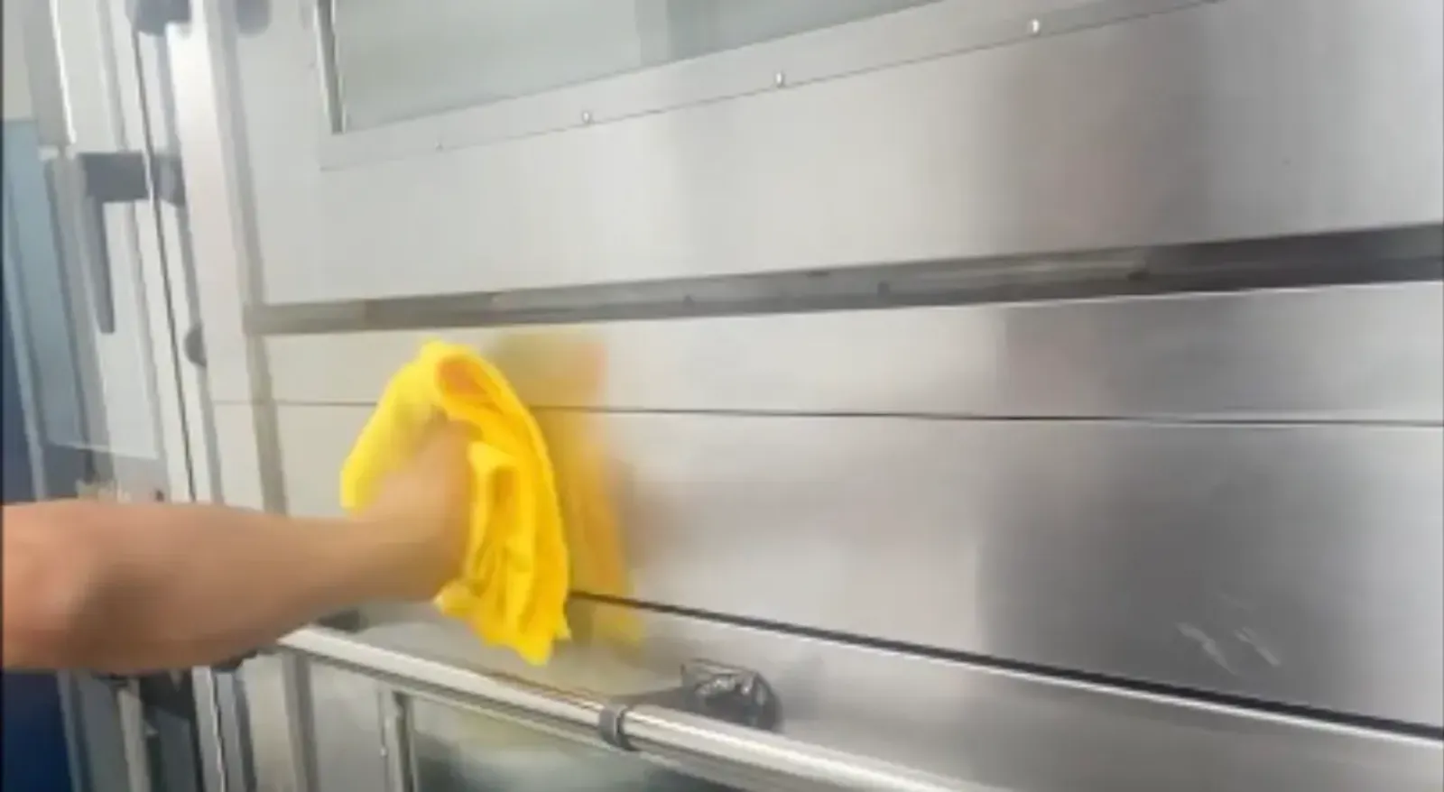 Professional cleaning in progress